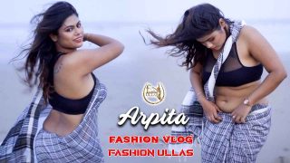 Arpita Black White Saree Fashion Ullas Hot Photoshoot 2021