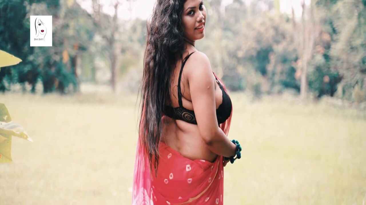 Bengal Beauty Barsha in Light Orange Saree Hot Video